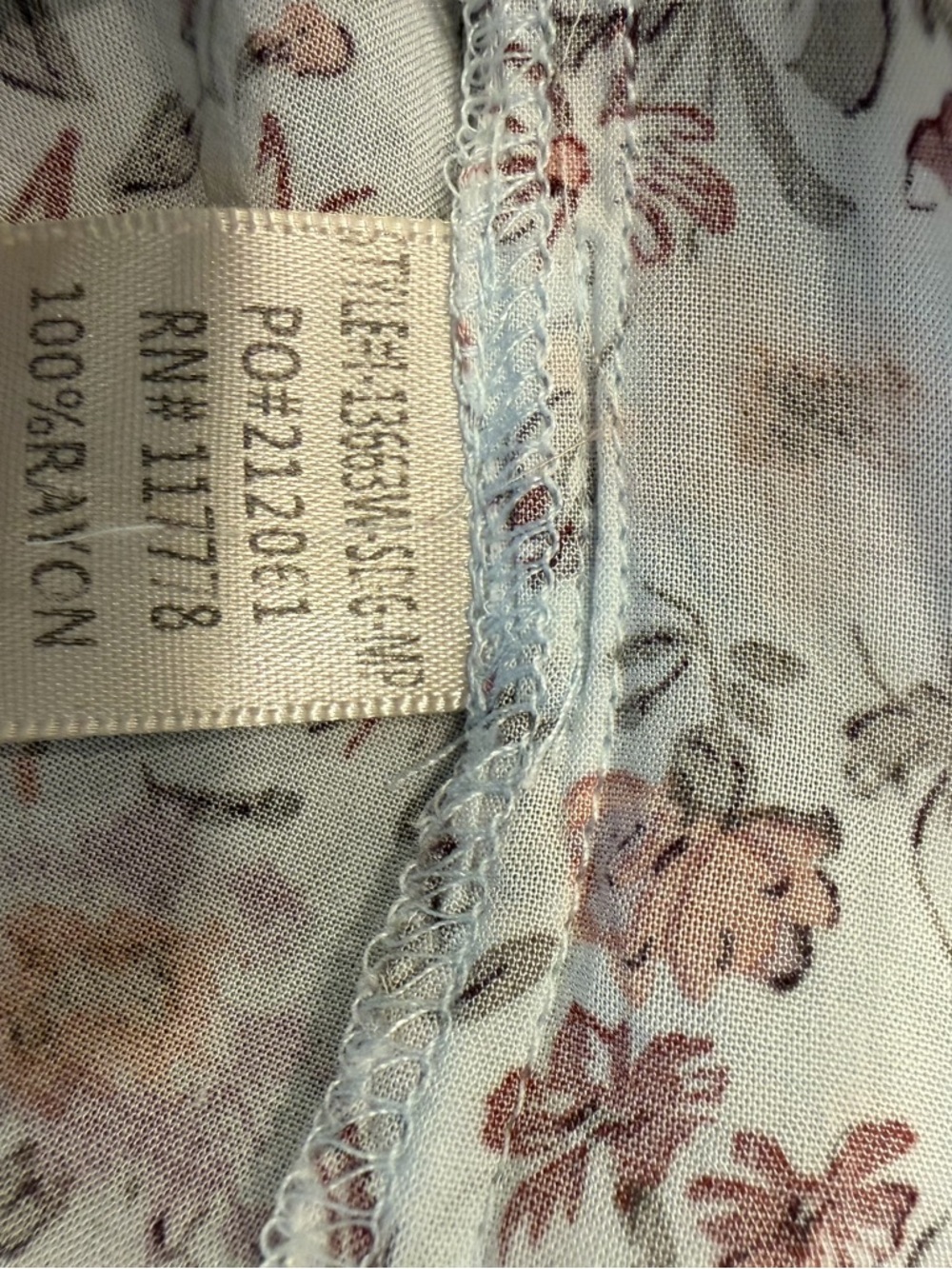 lovestitch White Floral Button-Front Blouse with Pink & Brown Floral Print - Picture 6 of 11